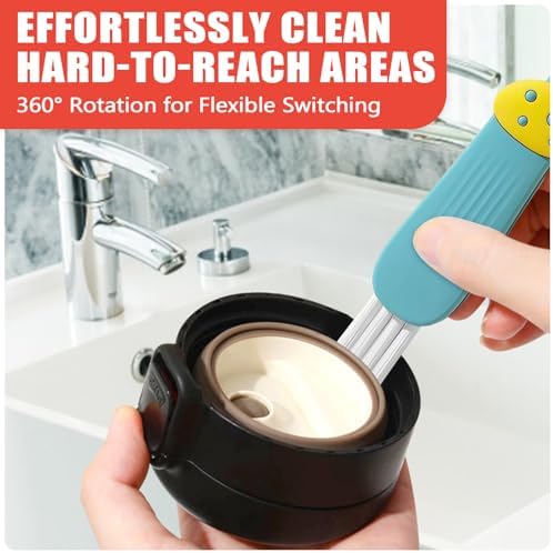 Cup Lid Gap Cleaning Brush 3PCS Bottle Brushes 3 in 1 Cup Lid Gap Cleaner - Image 6