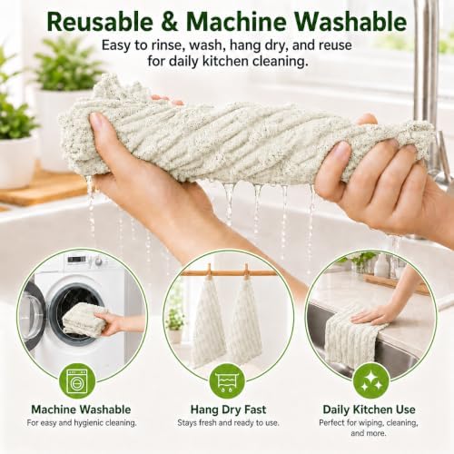 kimteny Microfiber Dish Cloths for Washing Dishes 18 Pack - Image 5