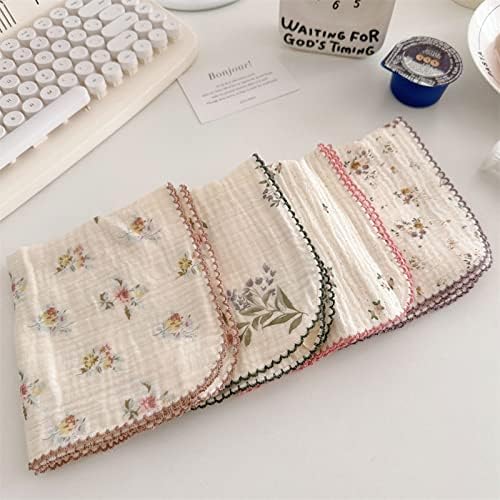 BuLuTu Floral Cleaning Cloths Kitchen Cotton Dish Towels 4 Pack - Image 4