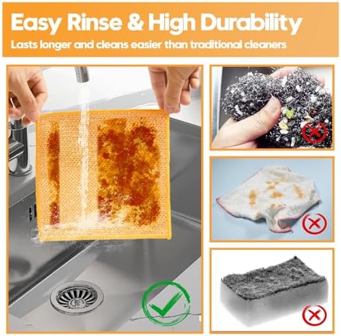 Wire Dishwashing Rags, Dual-Sided Metal Dish Cloths, 16 Pack - Image 6