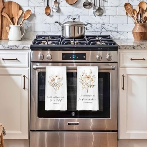 Floral Christian Kitchen Towels Set - Image 3