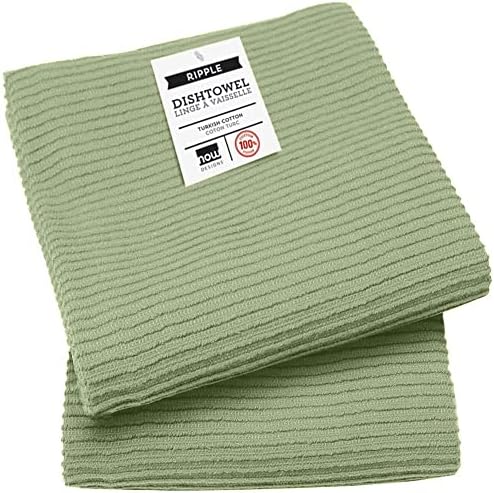 Now Designs Ripple Cotton Dish Towels Sage 18 x 28in by NowDesigns