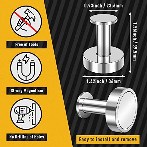 3Pcs Magnetic Hooks, 150lb Silver Magnetic Hooks - Image 3