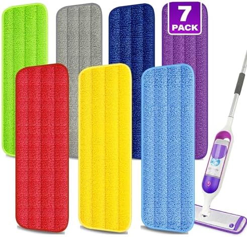 Washable Microfiber Mop Pads for Swiffer PowerMop: Wet Mop Refills 7 Pack by MEXERRIS