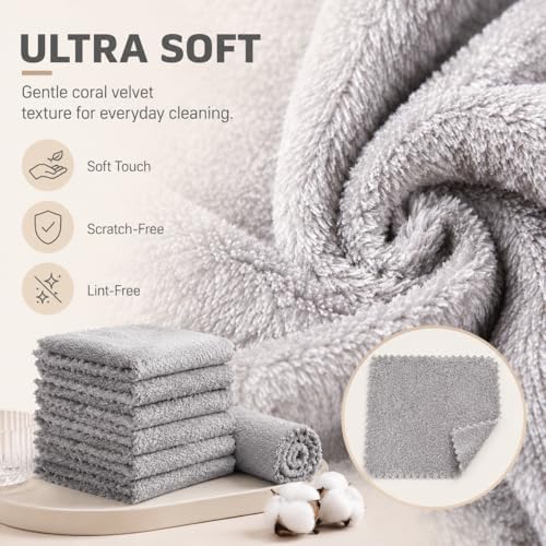 10Pack Microfiber DishCloths, Reusable Dishwashing, Lint Free, Quick Dry Towel - Image 3