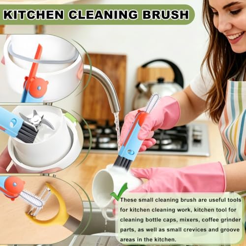 3 in 1 Cup Lid Gap Cleaning Brush, Home Kitchen Crevice Brush Cleaning Tools - Image 3