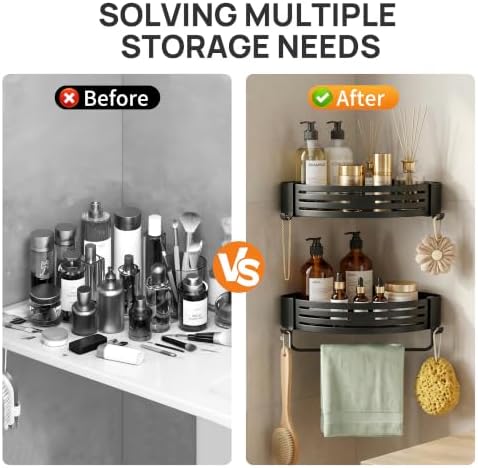 Black Adhesive Triangle Shower Caddy - Image 5