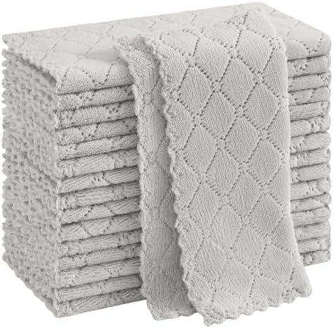Homaxy Super Soft 16 Pack Coral Velvet Dish Cloths by Homaxy