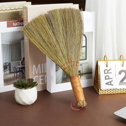 GORGECRAFT 28.2cm Small Hand Whisk Broom Straw Soft Natural Broomstick - Image 4