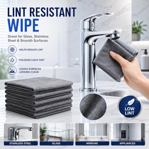 5 PCS Magic Cleaning Cloth Thick Microfiber Cleaning Cloths Streak Free Glass - Image 5