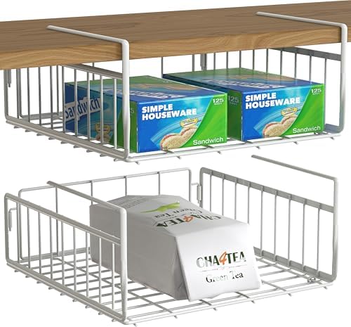 Simple Houseware 2-Pack Under Shelf Wire Metal Basket Shelf by SimpleHouseware