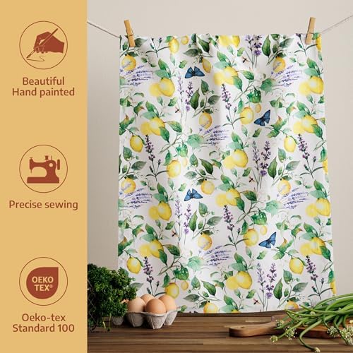 Maison d' Hermine Kitchen Towels Set of 2 Reusable 100% Cotton 27.50" x 20" - Image 2