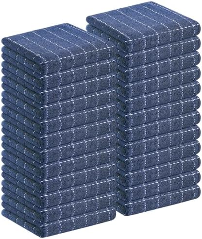 Homaxy 100% Cotton Terry Kitchen Towels, 24 Pack by Homaxy