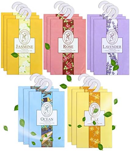 15 Pack Closet Air Freshener, Flower Scented Sachets Bags by SKPPC
