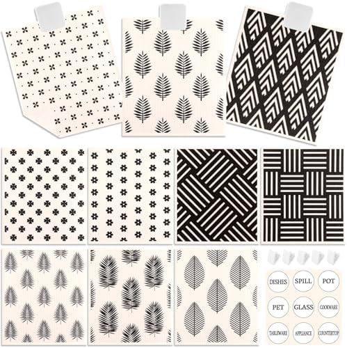 Lucomb 10 Pack Swedish Dish Cloths Reusable by Lucomb