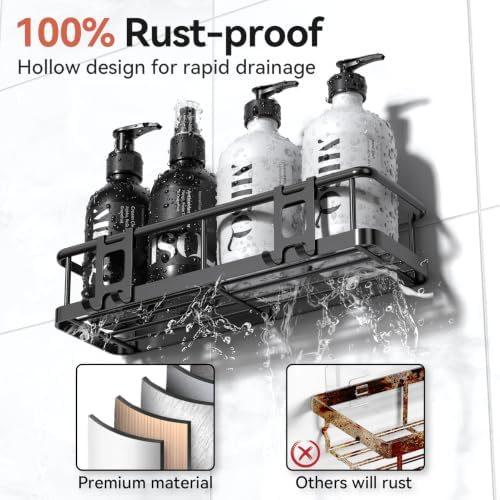 YASONIC Shower Caddy Adhesive, Rustproof Shower Organizer - Image 2