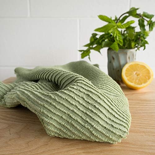Now Designs Ripple Cotton Dish Towels Sage 18 x 28in - Image 5