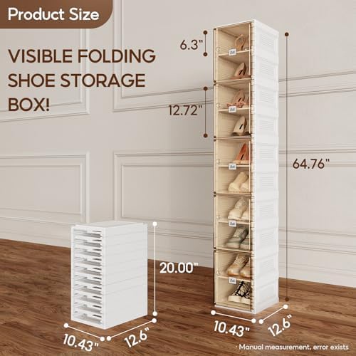 ANTBOX Shoe Organizer Storage Box, Portable Folding Shoe Rack - Image 5