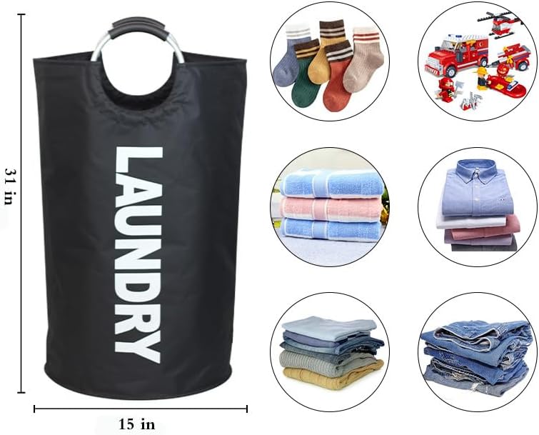 3 Pack 90L Laundry Basket, Waterproof Laundry Hamper, Dirty Clothes Hamper - Image 2