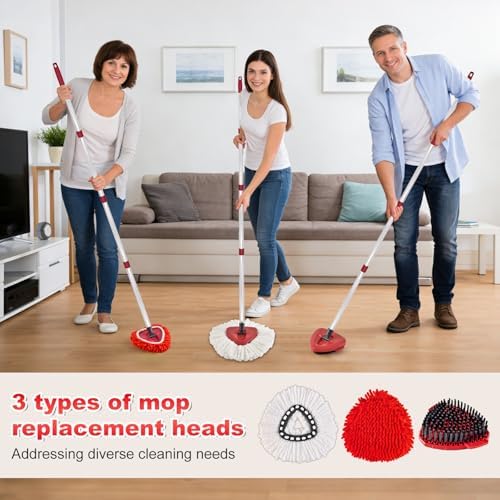 Mop Replacements Heads for OCedar EasyWring, 3 Microfiber Head Refills and 3 - Image 6