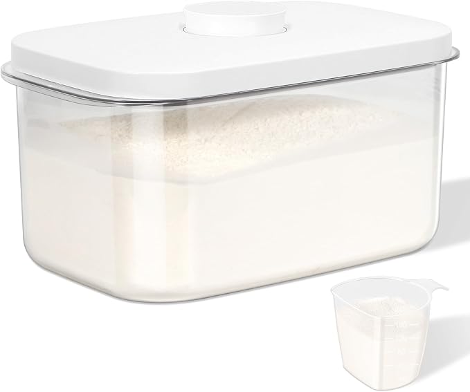 Airtight 12 Lbs Flour Sugar Storage Containers 6.34 Qt Rice Holder BPA Free - Image 8