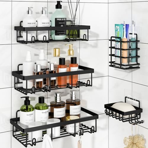 Liuoud 5 Pack Shower Caddy for Inside Shower by Liuoud