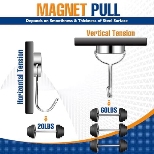 TRYMAG Magnetic Hooks for Cruise Cabins, 60LBS Heavy Duty, 6 Pack - Image 2