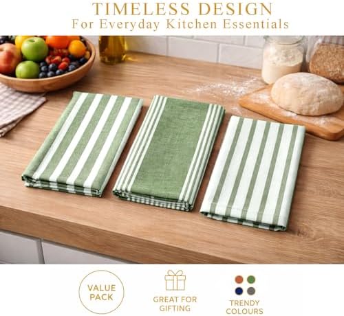 Pack of 6 Cotton Kitchen Towels Set, Dish Towels, Cleaning Rags, Kitchen Dish - Image 5