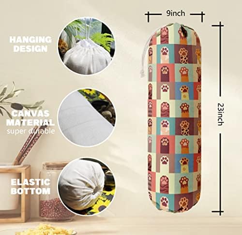 Cat Pattern Grocery Bags Holder Organizer - Image 3