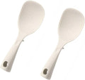 2Pcs of Silicone Rice Ladle Rice Serving Spoon Easy To Clean Rice Spoon for Electric Rice Cooker Rice Paddle for Kitchen (Cream)