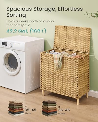 SONGMICS 3-Section Laundry Hamper - Image 3