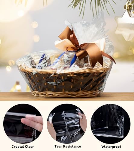 Yuiicaov 6PCS Extra Large Cellophane Bags, 30x40 Inches Clear Cellophane Wrap - Image 4