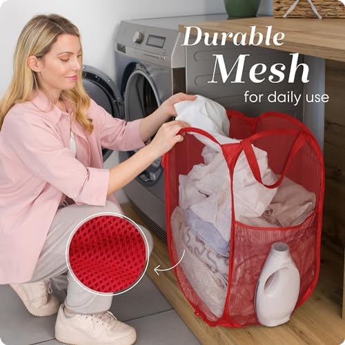Handy Laundry Collapsible Mesh Pop Up Laundry Hamper 14 x 13 x 24 in - Image 5