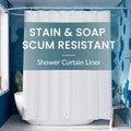 Titanker White Shower Curtain Liner 72 x 72 Plastic Shower Liner Washable by Titanker