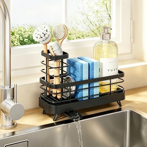 Kitsure Sponge Holder for Kitchen Sink, 7.9" x 3.5" x 6.0" by Kitsure