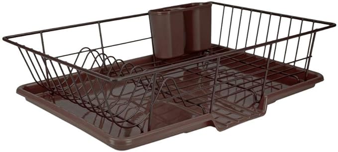 Sweet Home Collection Metal Dish Rack Drainer 3 Piece Set by SweetHomeCollection