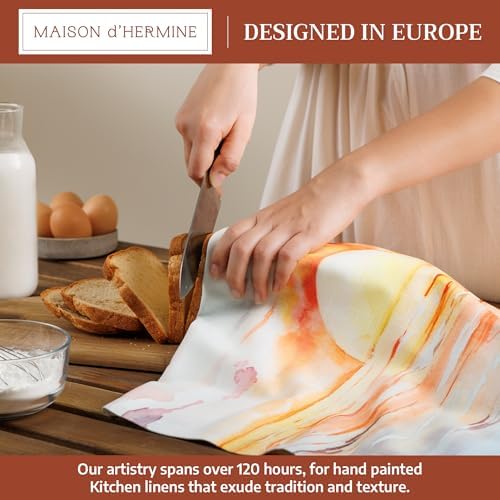 Maison d' Hermine Kitchen Towels Set of 6 Reusable 100% Cotton 27.50" x 20" - Image 3