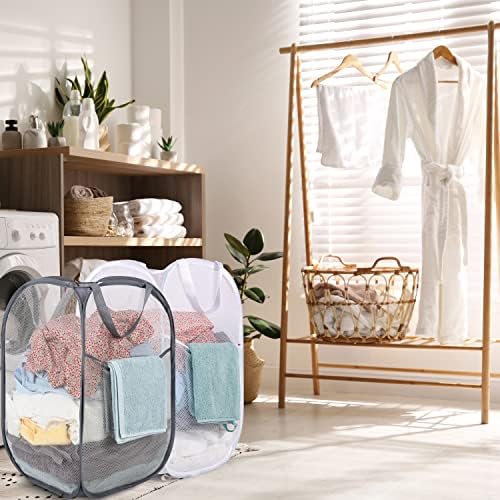 BATTOO Deluxe Strong Mesh Pop up Laundry Hamper Basket - Image 4