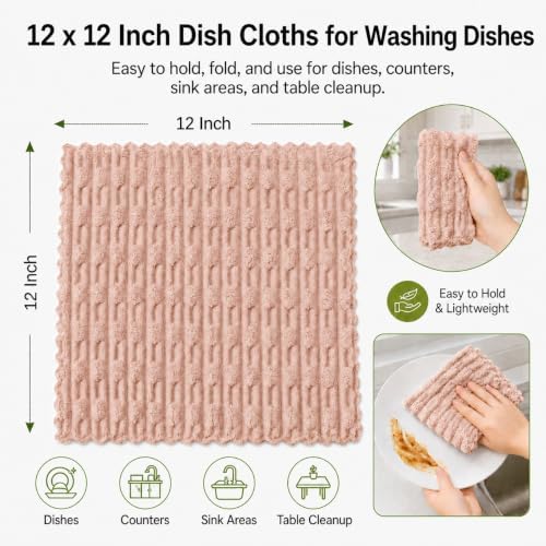 kimteny Microfiber Dish Cloths for Washing Dishes 12 Pack - Image 2