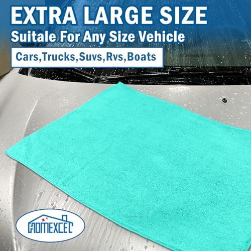 HOMEXCEL Professional Large Microfiber Car Drying Towels 2 Pack - Image 6