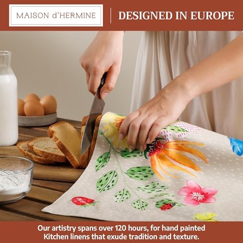 Maison d' Hermine Kitchen Towels Set of 6 Reusable 100% Cotton 27.50" x 20" - Image 3