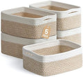 5 Pack Small Woven Storage Baskets by YILOBI