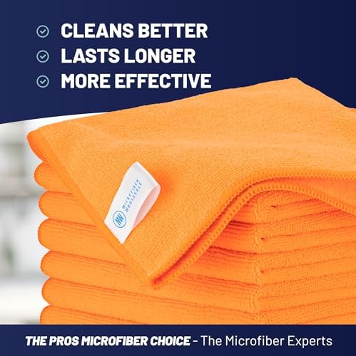 MW PRO Microfiber Cleaning Cloths Orange - Image 2