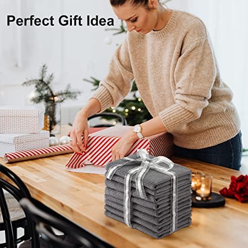 PY HOME & SPORTS 8 Pack Cotton Waffle Weave Kitchen Towels 17 x 25, Super - Image 7