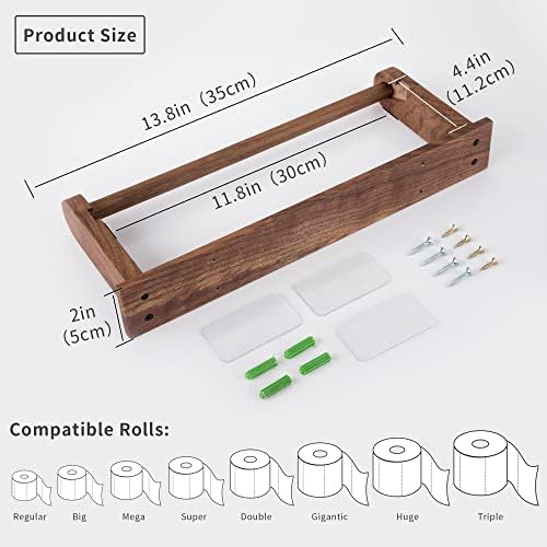 Wood-Paper-Towel-Holder-Under-Cabinet-Kitchen-Handmade - Image 6