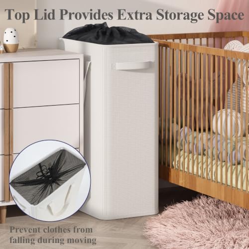 Optish 75L Slim Laundry Hamper, Baby Hamper - Image 6