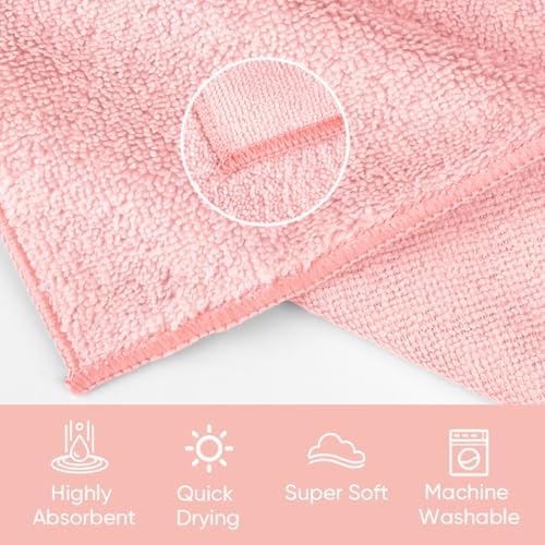 HOMEXCEL Washcloths 12PK, Ultra Soft&Highly Absorbent Face Towels, 12X12 in - Image 3