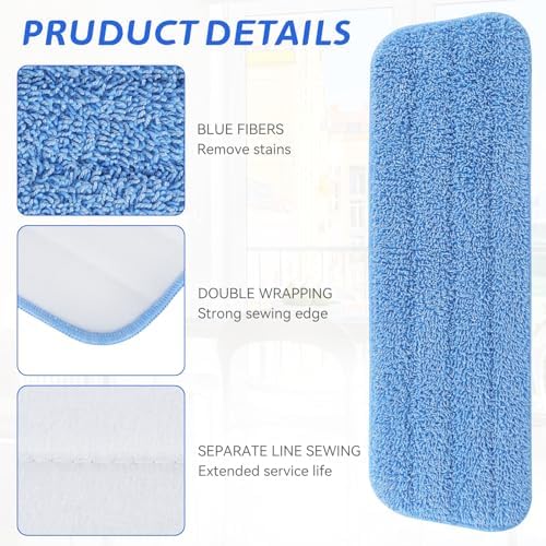 Replacement Microfiber Pad Fit for Rubbermaid Commercial 18 Inch and 17 Inch Mop - Image 2
