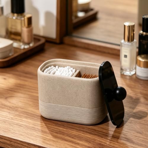 Double compartment resin cotton swab holder - Image 6