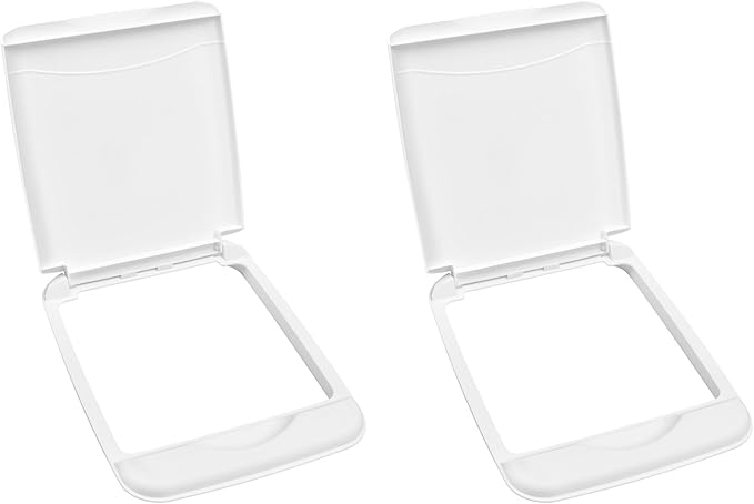 Rev-A-Shelf 35 Qt Under Sink Garbage Can Lid for Base Kitchen and Bathroom Cabinet Plastic Trash Bin Lid Only, White, RV-35-LID-1-40 (2 Pack)